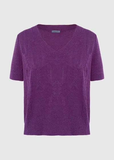 Shop Malo Silk And Linen V Neck Sweater