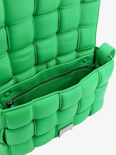 Shop Bottega Veneta Woman Padded Cassette Woman Green Shoulder Bags