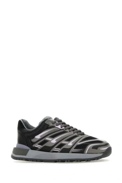 Shop Maison Margiela Man Multicolor Mesh And Rubber 50-50 Sneakers