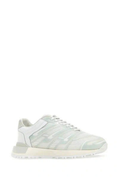 Shop Maison Margiela Man White Mesh And Rubber 50-50 Sneakers