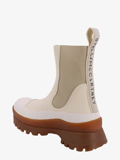 Shop Stella Mccartney Woman Chelsea Trace Woman White Boots