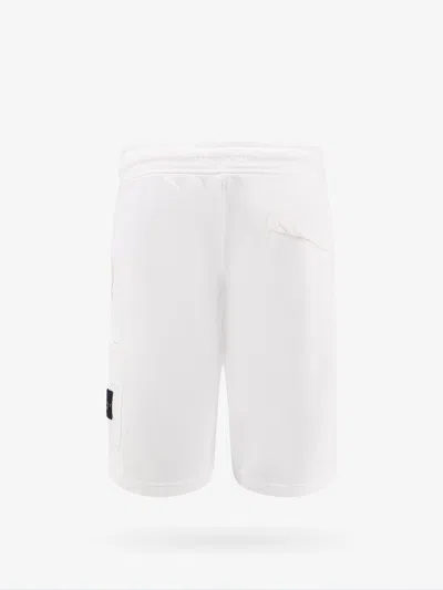 Shop Stone Island Man Bermuda Shorts Man White Bermuda Shorts