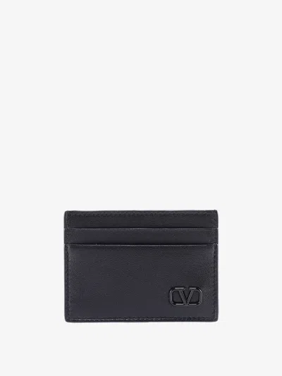 Shop Valentino Garavani Man Card Holder Man Black Wallets