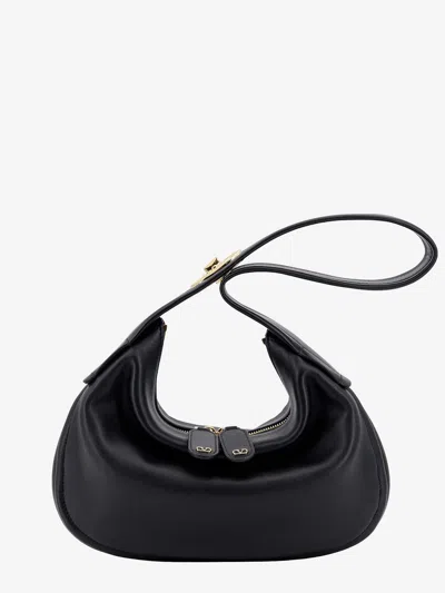 Shop Valentino Garavani Woman Shoulder Bag Woman Black Shoulder Bags