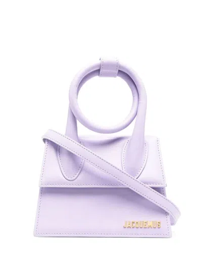 Shop Jacquemus Le Chiquito Noeud Tote Bag In Pink & Purple