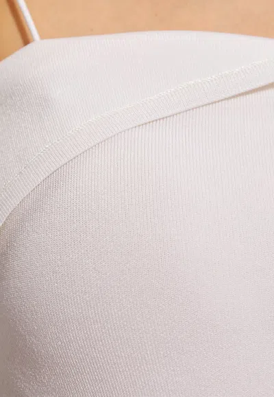 Jacquemus White Mini Dress 'la Mini Robe Aro' In Viscose Woman In White