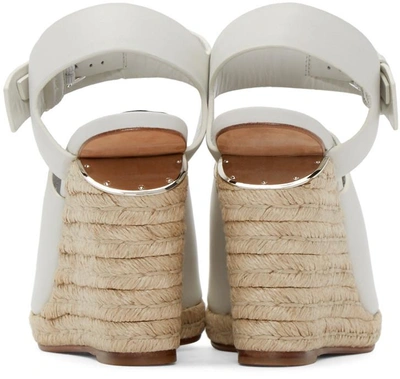 Shop Alexander Wang Off-white Leather Tori Sandals