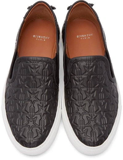 Shop Givenchy Black Trident Street Skate Slip-on Sneakers