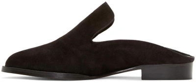 Shop Robert Clergerie Black Suede Alice Loafers