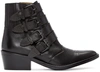 TOGA Black Western Buckle Boots