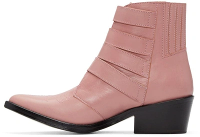 Shop Toga Pink Western Buckle Boots