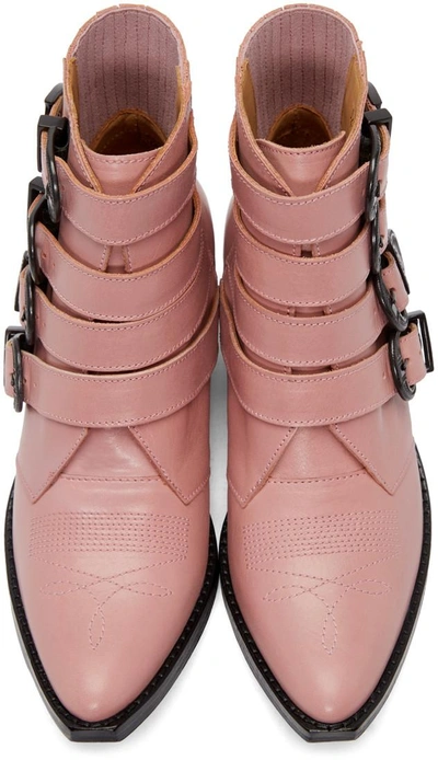 Shop Toga Pink Western Buckle Boots