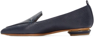 Shop Nicholas Kirkwood Navy Beya Loafers