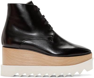 Stella Mccartney Elyse Lace-up Platform Ankle Boots In Black