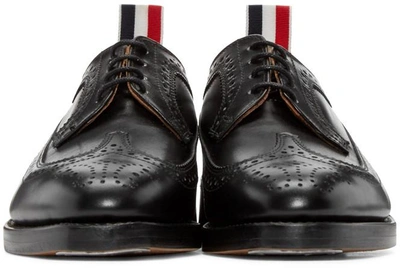 Shop Thom Browne Black Leather Brogues