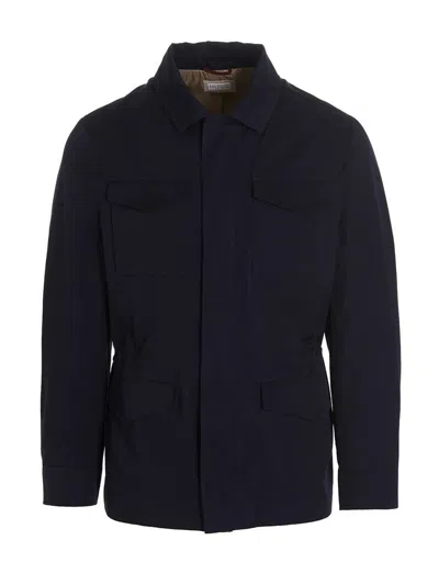 Shop Brunello Cucinelli 'field' Jacket In Blue