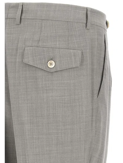 Shop Brunello Cucinelli Trousers Pences In Gray