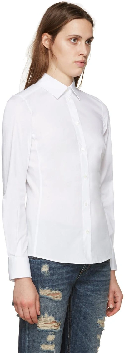 Shop Dolce & Gabbana White Poplin Shirt