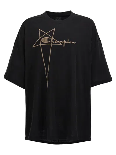Shop Rick Owens X Champion 'tommy T' T-shirt In Black