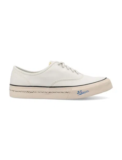 Visvim Men's Logan Deck Lo Sipe Sneakers In White