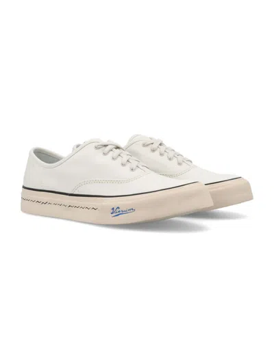 Shop Visvim Logan Deck Lo Sipe Sneakers In White