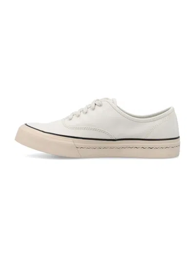 Visvim Men's Logan Deck Lo Sipe Sneakers In White