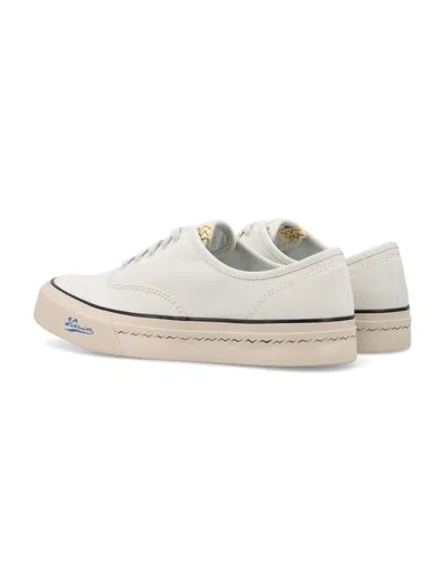 Shop Visvim Logan Deck Lo Sipe Sneakers In White