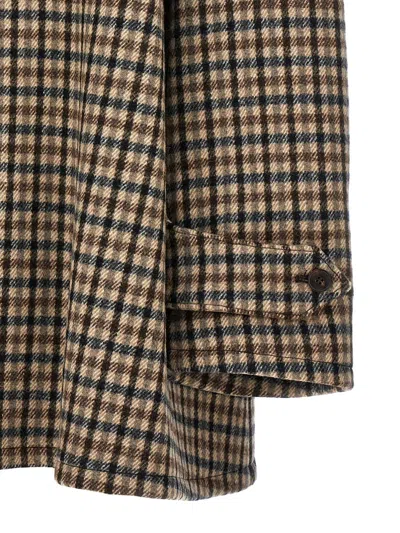 Shop Maison Margiela Double-breasted Check Coat In Multicolor