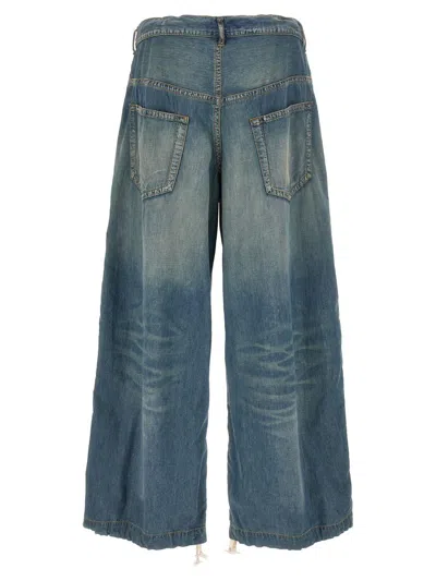 Shop Miharayasuhiro Maison Mihara Yasuhiro Drawstring Jeans In Blue