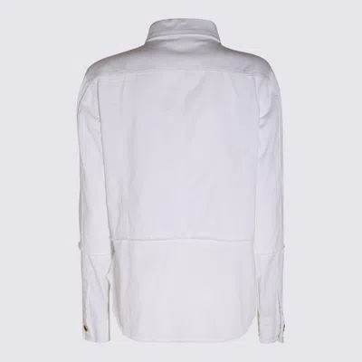 Shop Tom Ford White Denim Lightweight Jean Shirt In Chalk