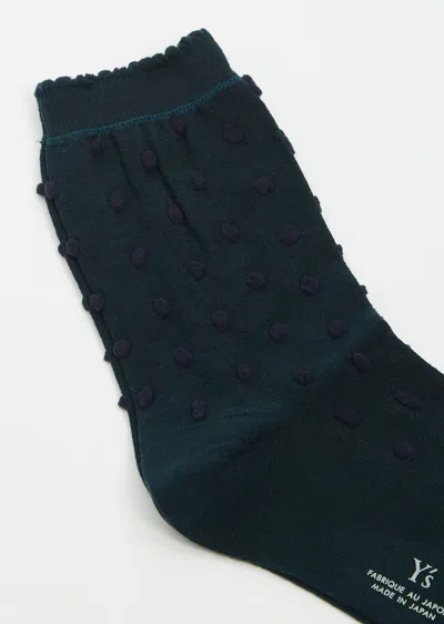 Shop Y's Dot Socks In Dark Green