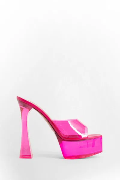 Shop Amina Muaddi Sandals In Pink