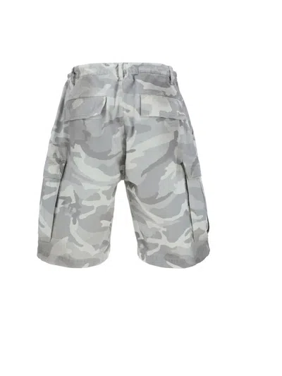 Shop Balenciaga Bermuda Shorts In Light Grey