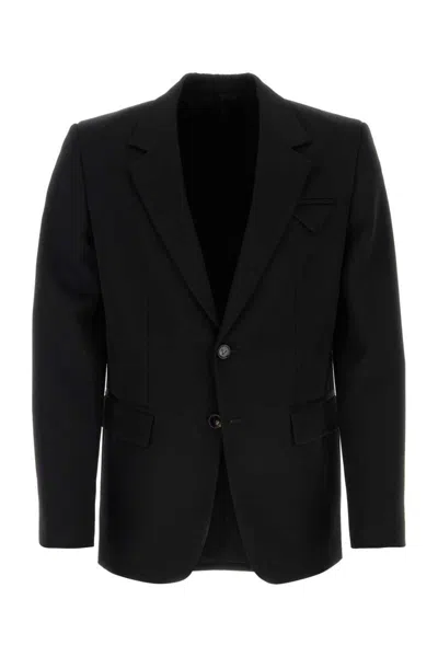 Shop Bottega Veneta Jackets And Vests In Black