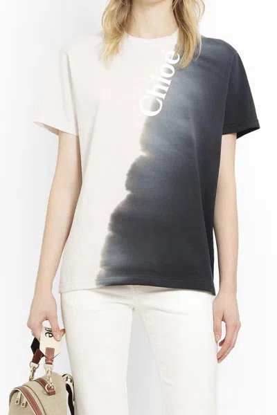 Shop Chloé T-shirts In Black&white