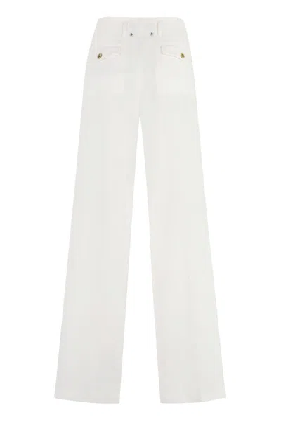 Shop Golden Goose Flavia Wool Blend Trousers In Ivory