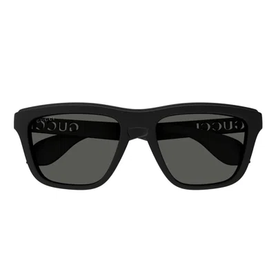 Shop Gucci Eyewear Sunglasses In Black Matte