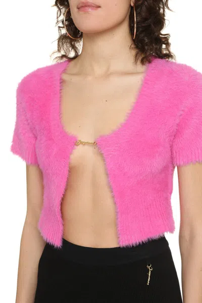 Shop Jacquemus Neve Short Sleeve Top In Pink