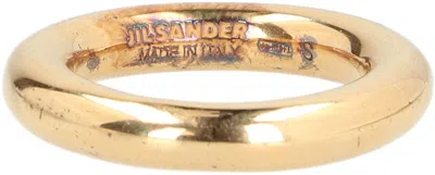 Shop Jil Sander Gold Plated Metal Ring