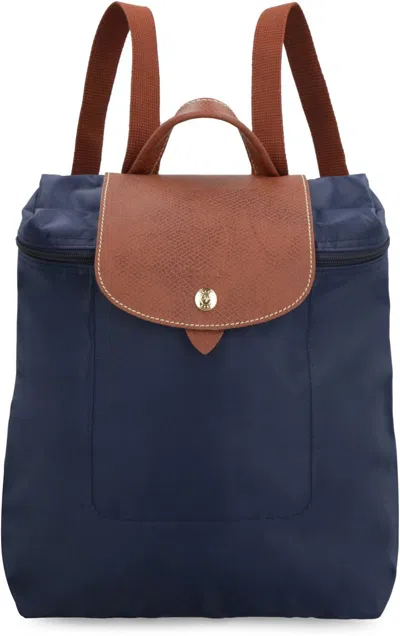 Shop Longchamp Le Pliage Original Nylon Backpack In Blue
