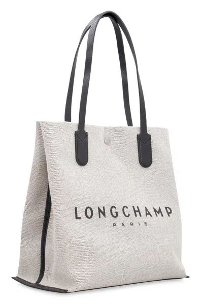 Shop Longchamp Roseau Tote Bag In Ecru