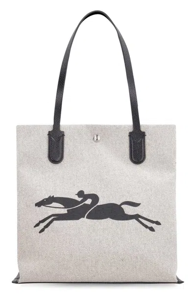 Shop Longchamp Roseau Tote Bag In Ecru