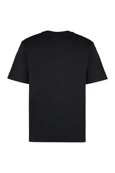 Shop Maison Kitsuné Cotton Crew-neck T-shirt In Black