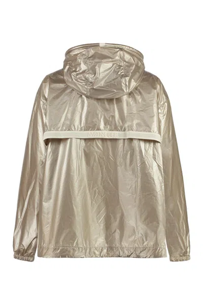 Moncler Tazenat Zip-up Hooded Jacket In Gold