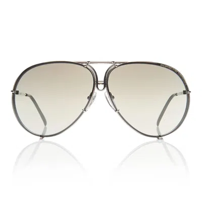 Shop Porsche Design Sunglasses In Silver