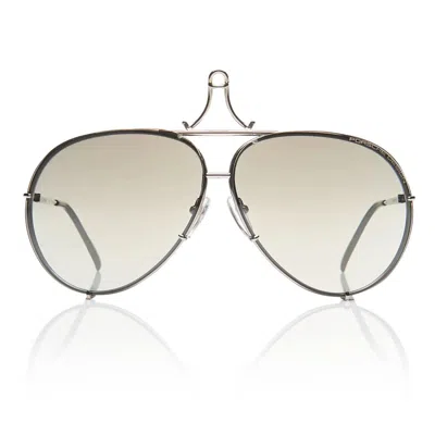 Shop Porsche Design Sunglasses In Silver