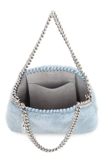 Shop Stella Mccartney Falabella Mini Tote Bag In Blue