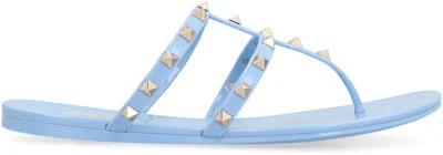 Shop Valentino Garavani - Rubber Thong-sandals In Blue