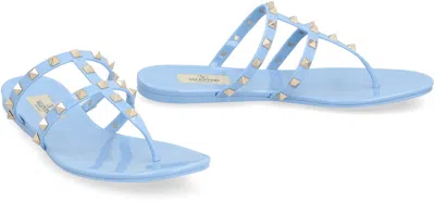 Shop Valentino Garavani - Rubber Thong-sandals In Blue