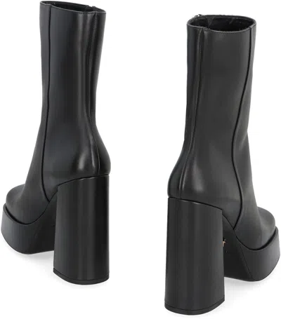 Shop Versace Aevitas Platform Boots In Black